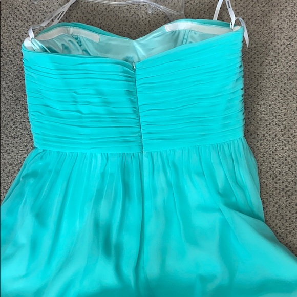 Donna Morgan blue/green strapless dress - Picture 5 of 7